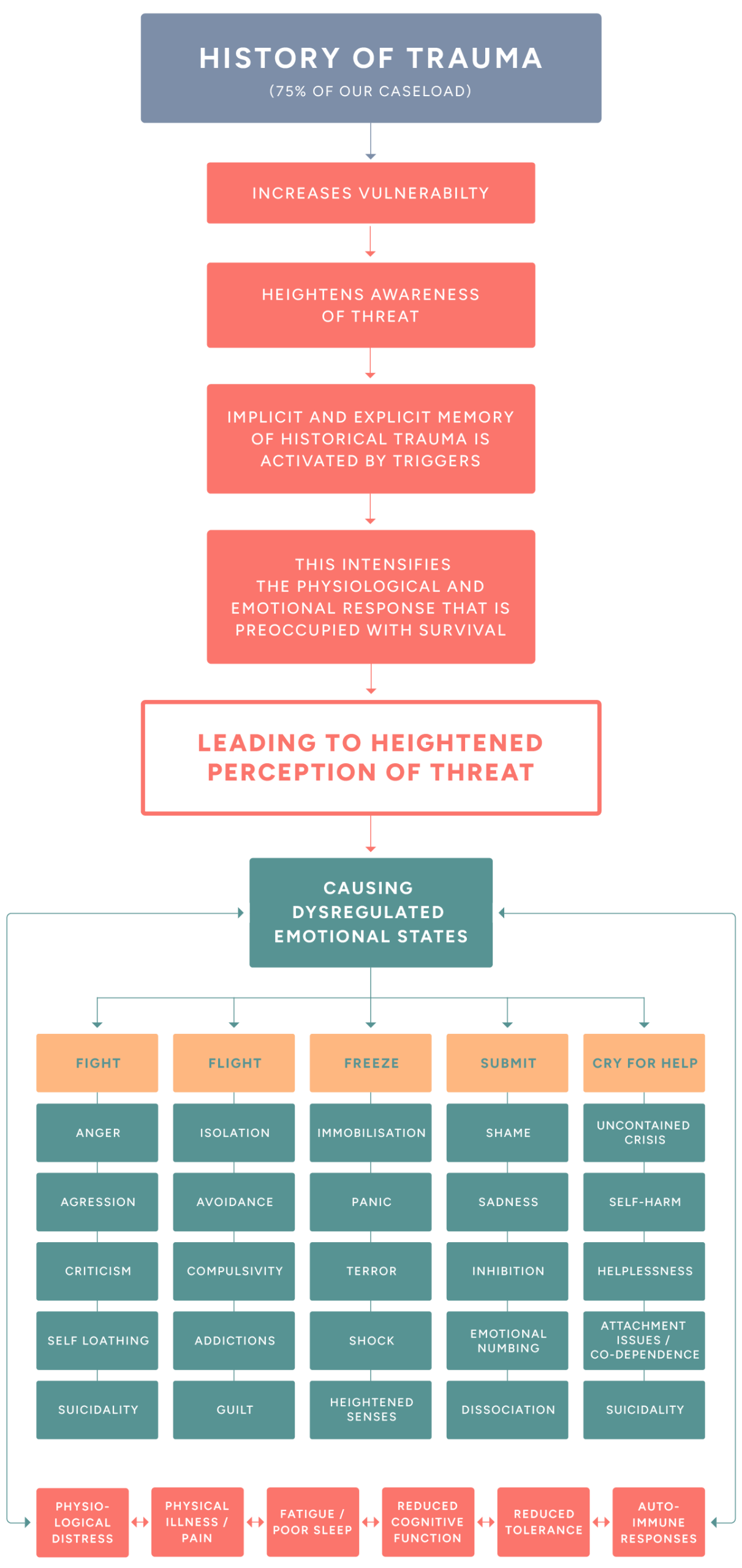The Origami Method - the impact of trauma diagram